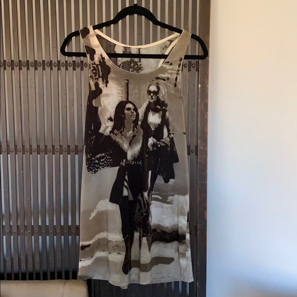 SUN silky printed tunic